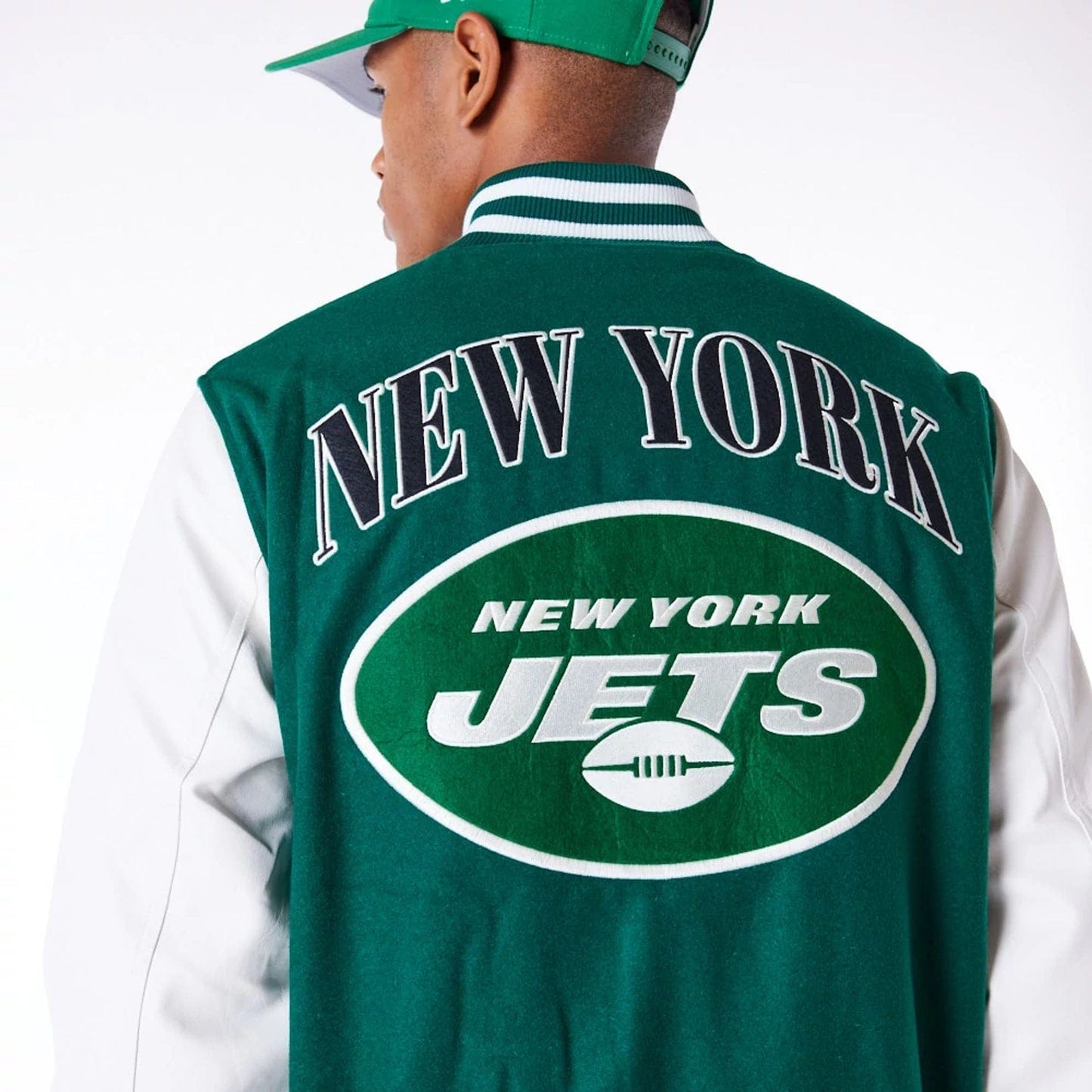 New York Jets NFL Patch College Jacke New Era Grün - STADIUMDREAMS