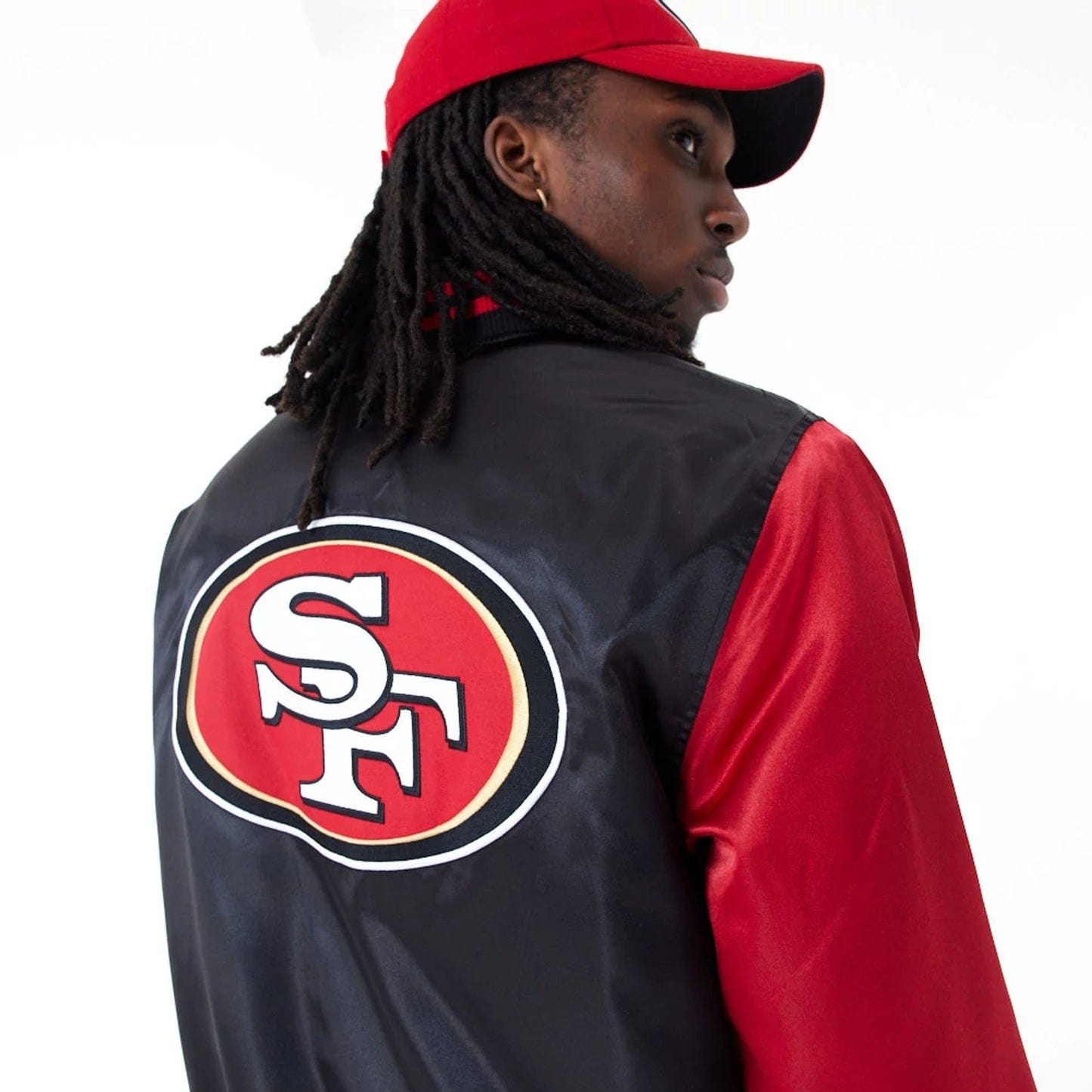 San Francisco 49ers NFL Satin Bomber Jacke New Era Rot - STADIUMDREAMS