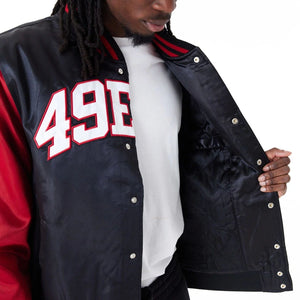 San Francisco 49ers NFL Satin Bomber Jacke New Era Rot - STADIUMDREAMS