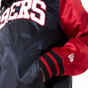 San Francisco 49ers NFL Satin Bomber Jacke New Era Rot - STADIUMDREAMS