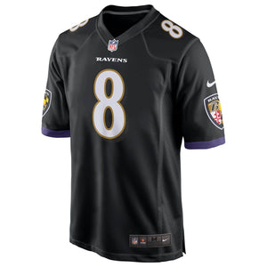 Baltimore Ravens Lamar Jackson Nike Game Football NFL Trikot Alternate Schwarz - STADIUMDREAMS