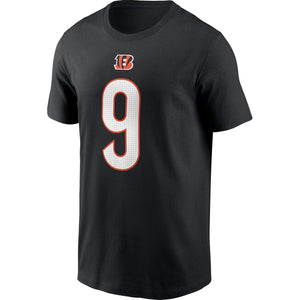 Cincinnati Bengals Joe Burrow Nike NFL Player T-Shirt Schwarz - STADIUMDREAMS