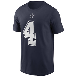 Dallas Cowboys Dak Prescott Nike NFL Player T-Shirt Navy - STADIUMDREAMS