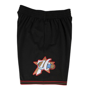 Philadelphia 76ers Mitchell & Ness NBA Swingman Shorts 2000-2001 Schwarz - STADIUMDREAMS