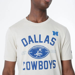 Dallas Cowboys Historic 2024 New Era 3rd Down NFL T-Shirt Beige - STADIUMDREAMS