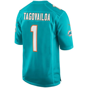 Miami Dolphins Tua Tagovailoa Nike Game Football NFL Trikot Home Türkis - STADIUMDREAMS