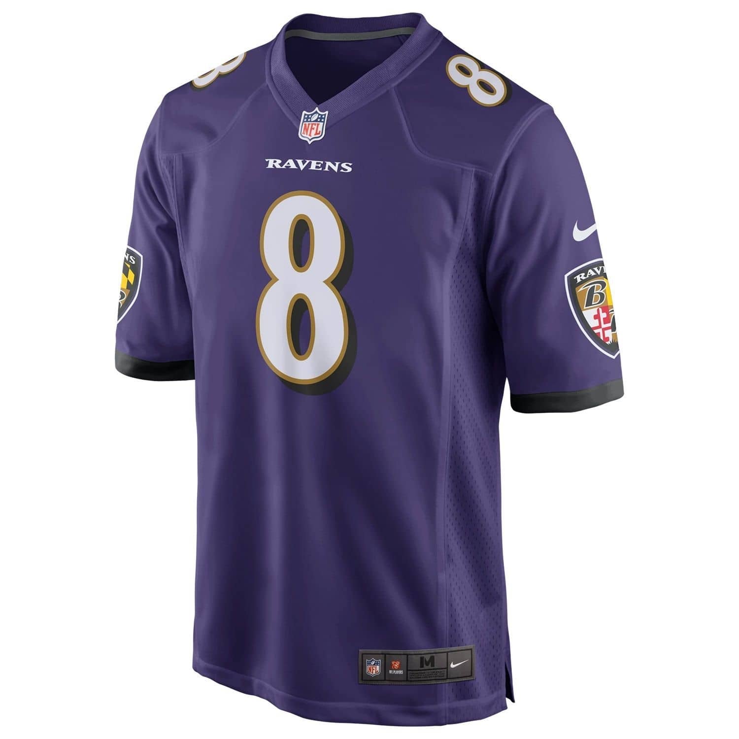 Baltimore Ravens Lamar Jackson Nike Game Football NFL Trikot Home Lila - STADIUMDREAMS