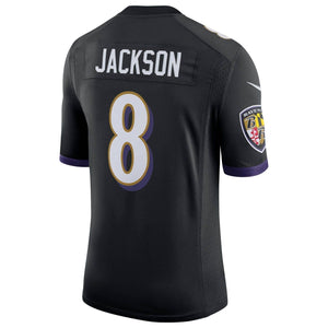 Baltimore Ravens Lamar Jackson Nike Game Football NFL Trikot Alternate Schwarz - STADIUMDREAMS