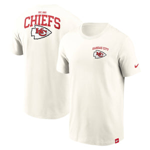 Kansas City Chiefs Nike Essential Backprint Edition NFL T-Shirt Cream - STADIUMDREAMS