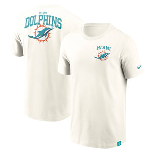 Miami Dolphins Nike Essential Backprint Edition NFL T-Shirt Cream - STADIUMDREAMS