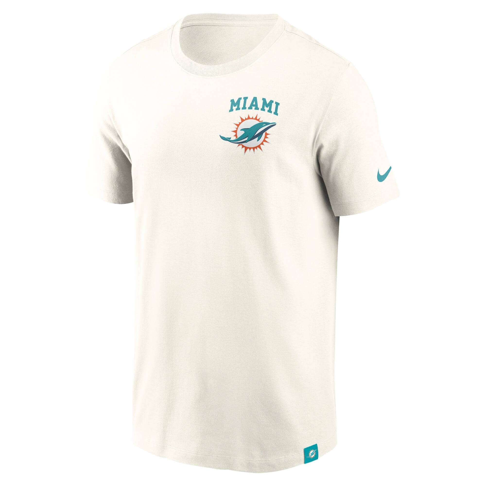 Miami Dolphins Nike Essential Backprint Edition NFL T-Shirt Cream - STADIUMDREAMS