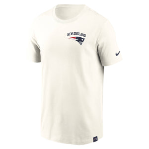 New England Patriots Nike Essential Backprint Edition NFL T-Shirt Cream - STADIUMDREAMS