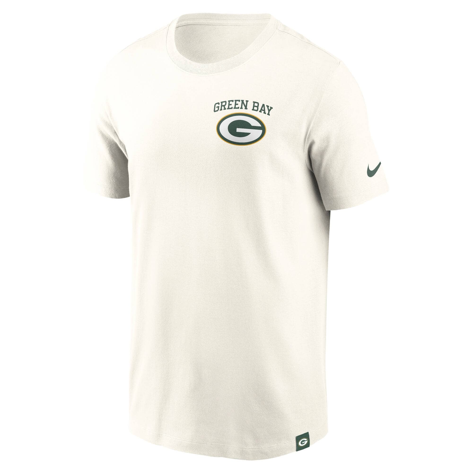 Green Bay Packers Nike Essential Backprint Edition NFL T-Shirt Cream - STADIUMDREAMS