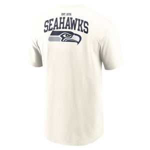 Seattle Seahawks Nike Essential Backprint Edition NFL T-Shirt Cream - STADIUMDREAMS