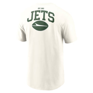 New York Jets Nike Essential Backprint Edition NFL T-Shirt Cream - STADIUMDREAMS