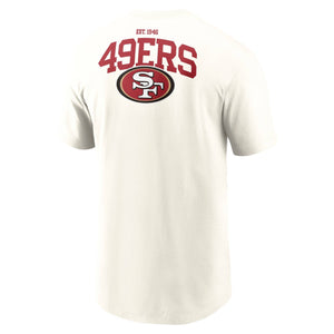 San Francisco 49ers Nike Essential Backprint Edition NFL T-Shirt Cream - STADIUMDREAMS