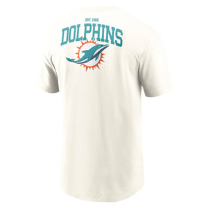 Miami Dolphins Nike Essential Backprint Edition NFL T-Shirt Cream - STADIUMDREAMS