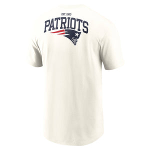 New England Patriots Nike Essential Backprint Edition NFL T-Shirt Cream - STADIUMDREAMS