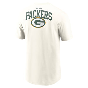 Green Bay Packers Nike Essential Backprint Edition NFL T-Shirt Cream - STADIUMDREAMS