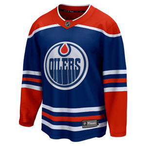 Edmonton Oilers NHL Trikot Home Fanatics Breakaway Blau - STADIUMDREAMS