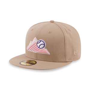 Colorado Rockies New Era MLB 25TH Anniversary 59FIFTY Cap Beige - STADIUMDREAMS