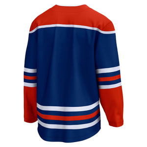 Edmonton Oilers NHL Trikot Home Fanatics Breakaway Blau - STADIUMDREAMS