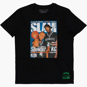 Kevin Garnett & Stephon Marbury Minnesota Timberwolves Mitchell & Ness Slam Cover NBA T-Shirt Schwarz - STADIUMDREAMS