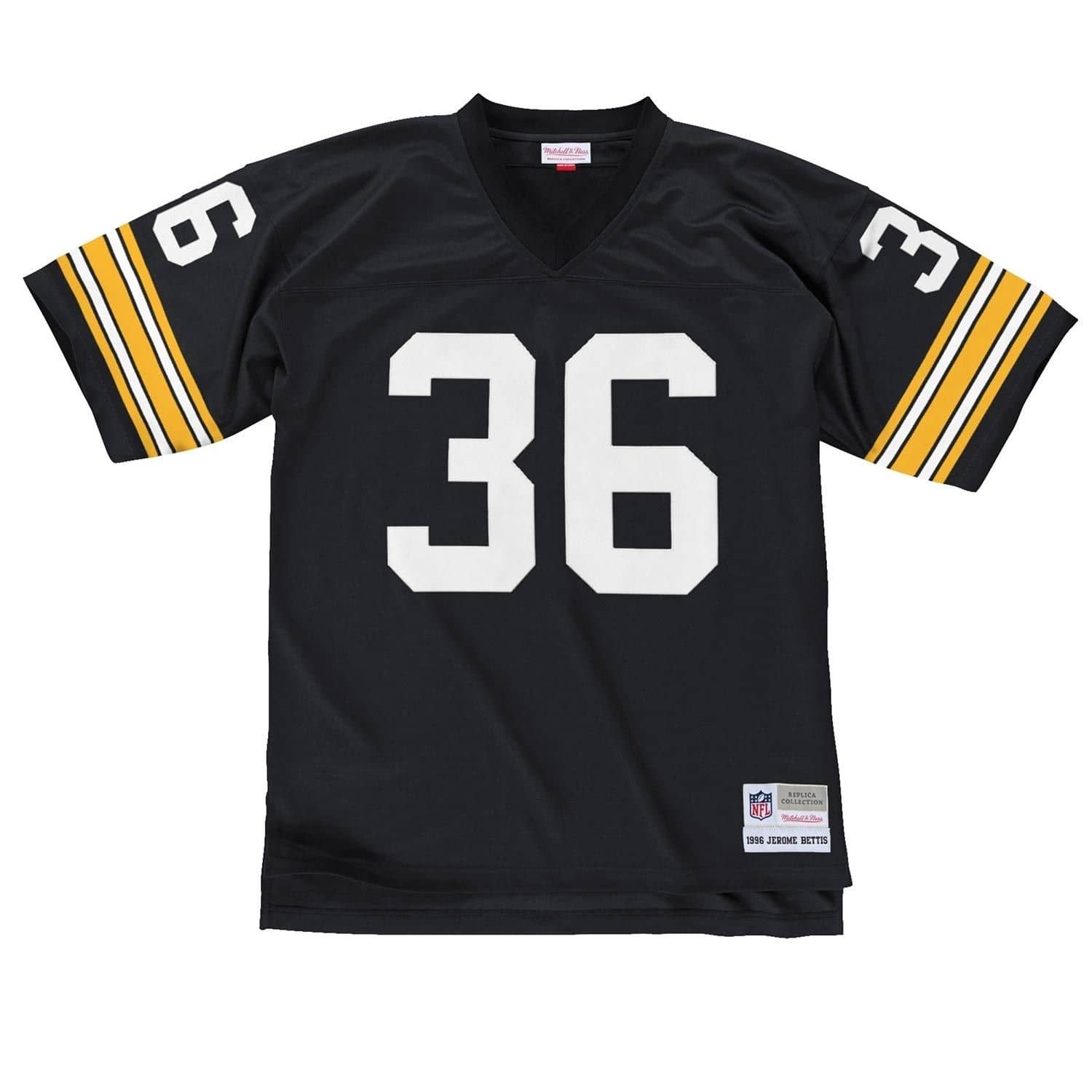 Jerome Bettis #36 Pittsburgh Steelers Mitchell & Ness NFL Trikot 1996 Schwarz - STADIUMDREAMS