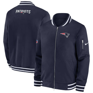 New England Patriots Nike Sideline Coach Bomber NFL Jacke Navy - STADIUMDREAMS