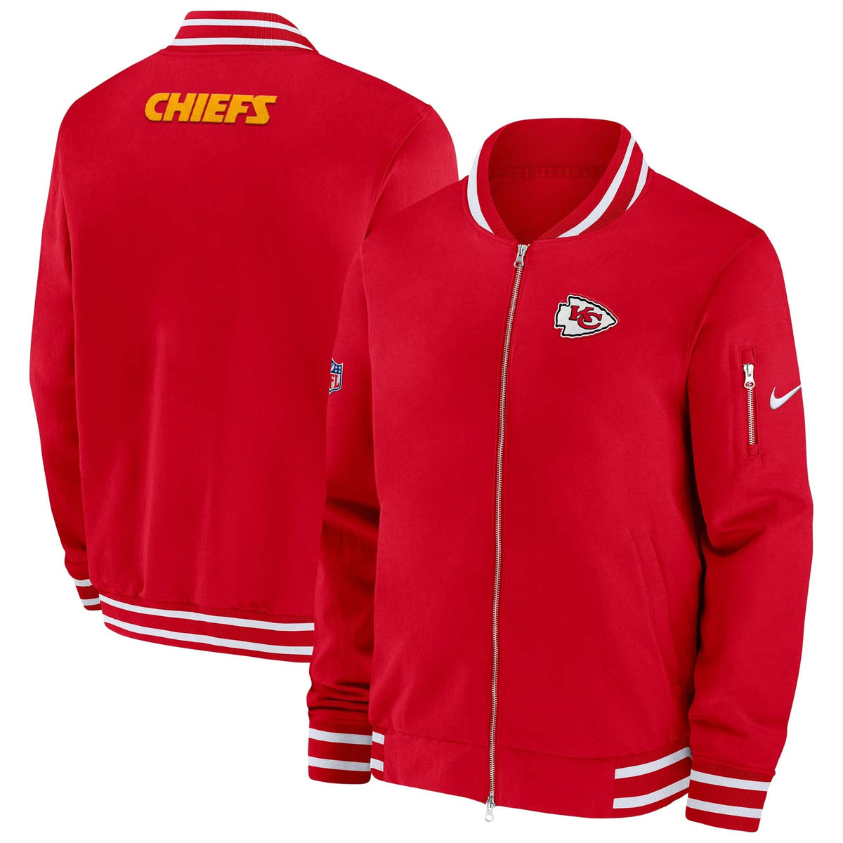 Kansas City Chiefs Nike Sideline Coach Bomber NFL Jacke Rot - STADIUMDREAMS