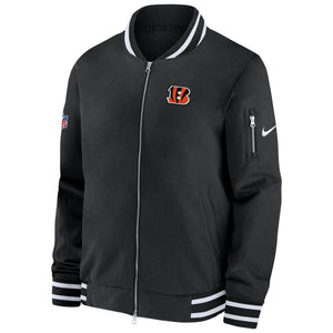 Cincinnati Bengals Nike Sideline Coach Bomber NFL Jacke Schwarz - STADIUMDREAMS