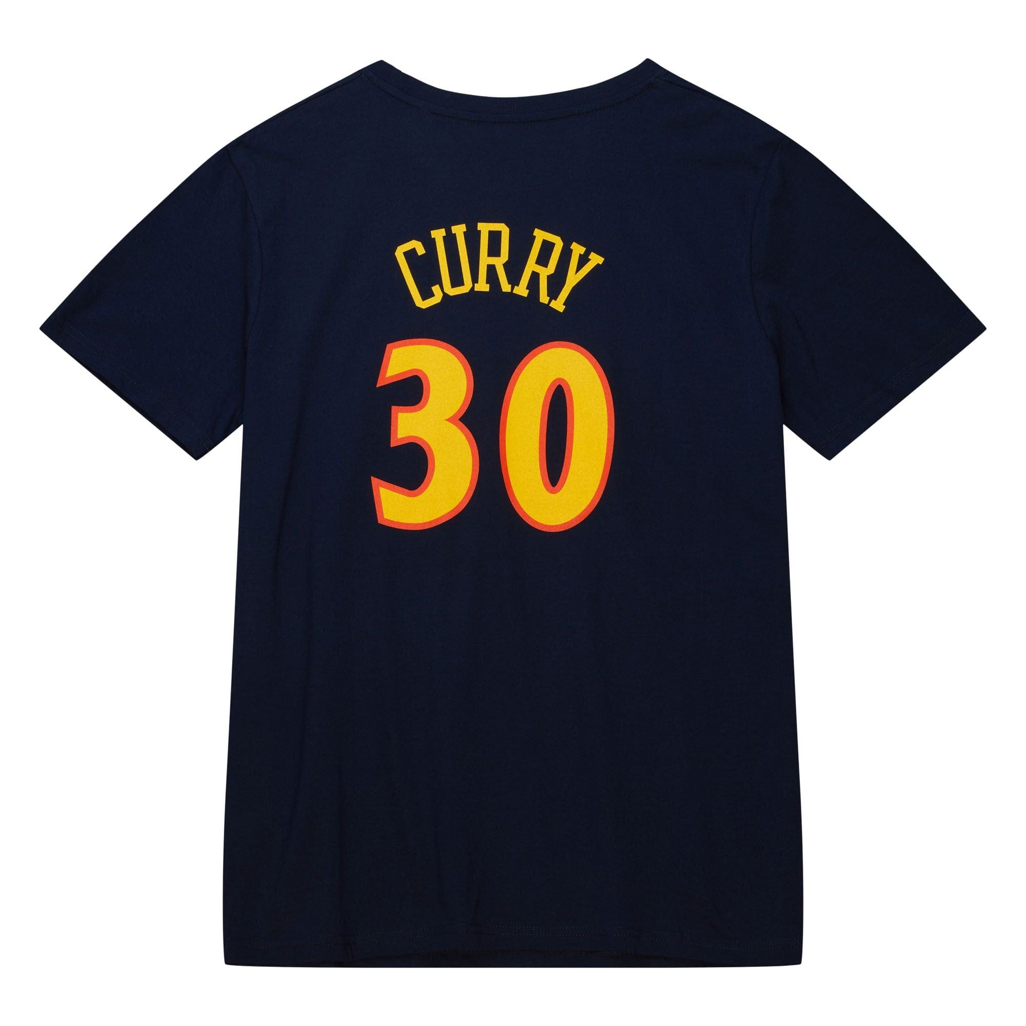 Steph Curry #30 Golden State Warriors Mitchell & Ness NBA Name & Number T-Shirt Navy - STADIUMDREAMS