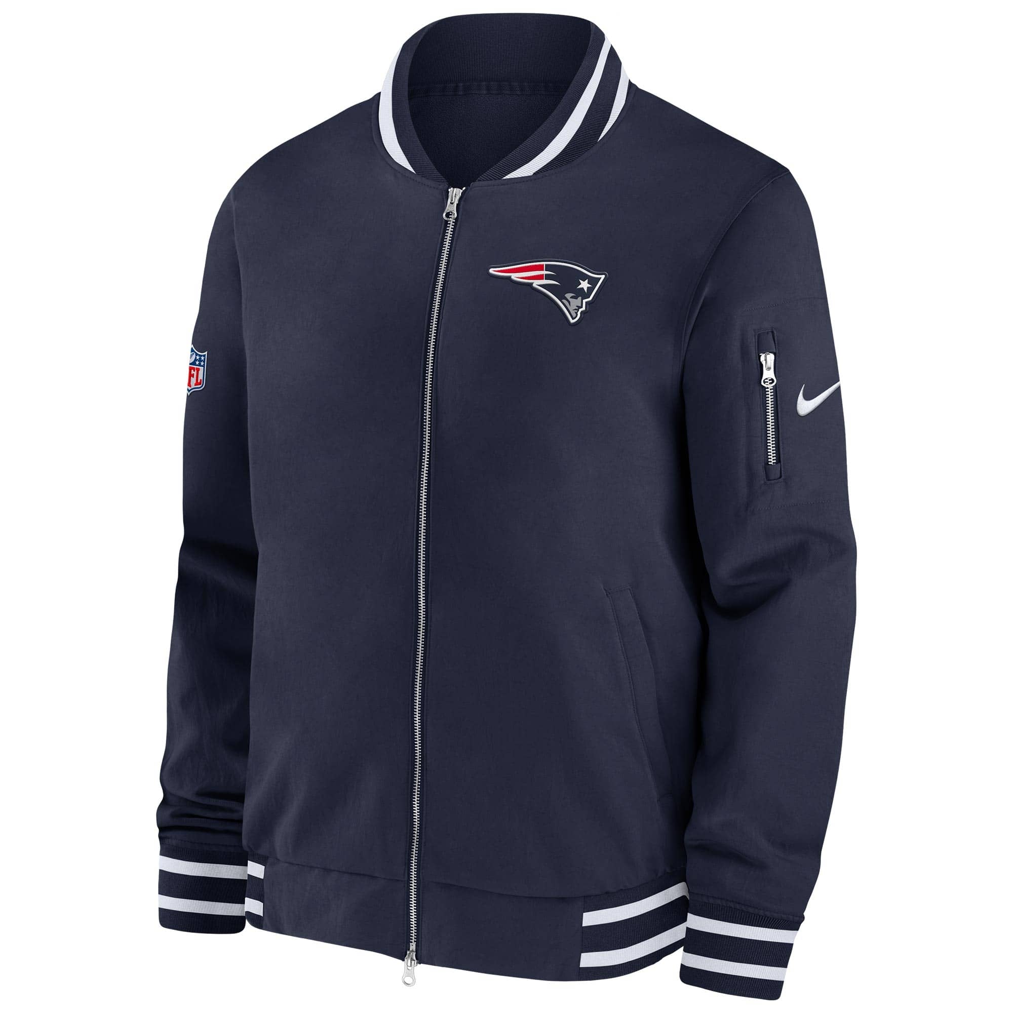 New England Patriots Nike Sideline Coach Bomber NFL Jacke Navy - STADIUMDREAMS