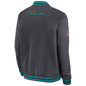 Miami Dolphins Nike Sideline Coach Bomber NFL Jacke Grau - STADIUMDREAMS