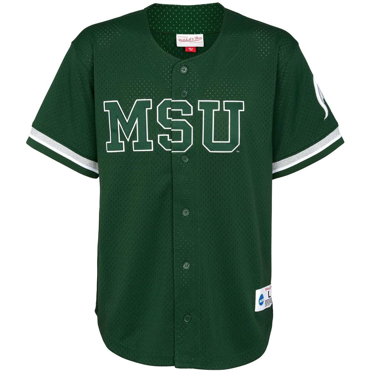 Michigan State Spartans NCAA Mesh Button Front Shirt Trikot grün - STADIUMDREAMS