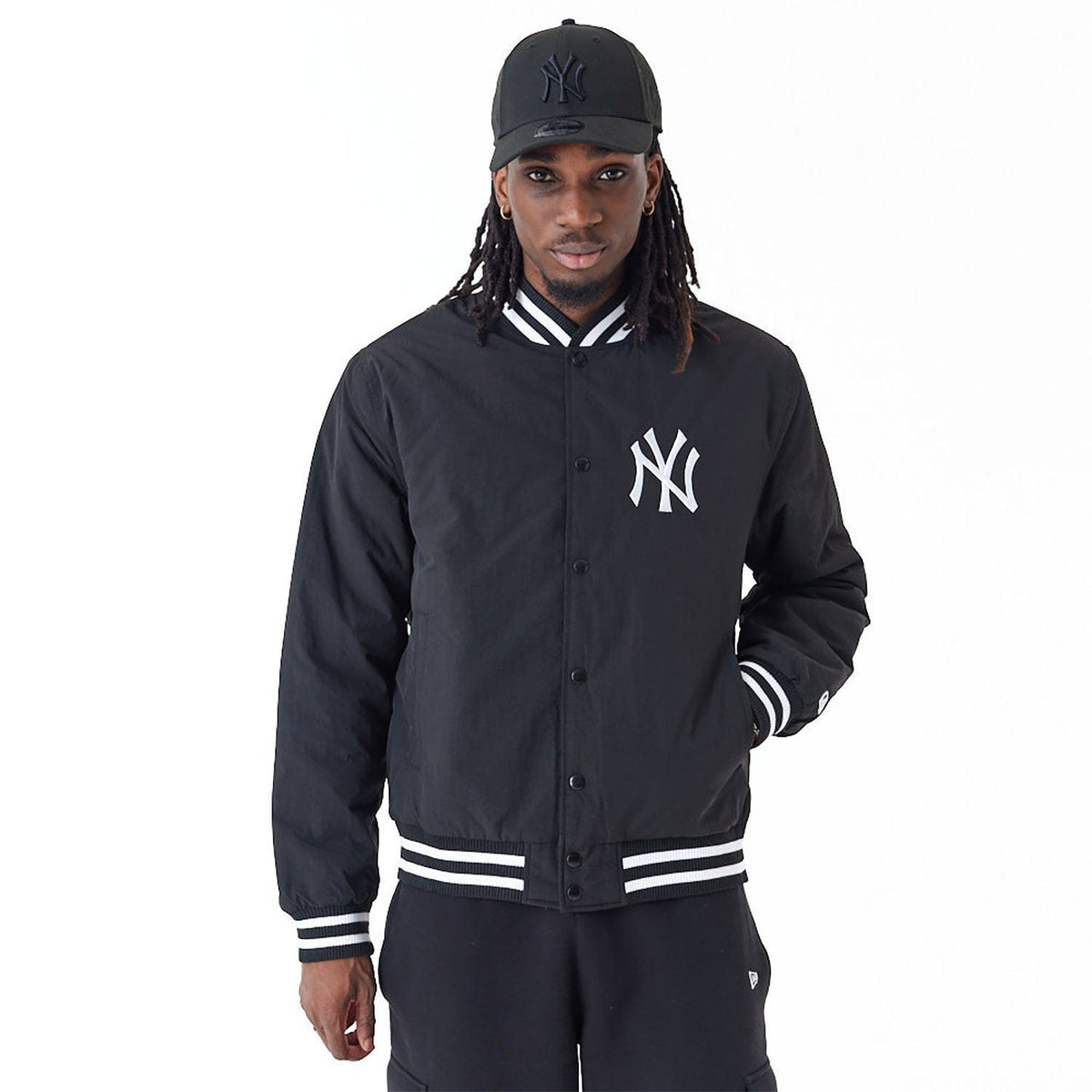 New York Yankees MLB Team Wordmark Bomberjacke schwarz - STADIUMDREAMS