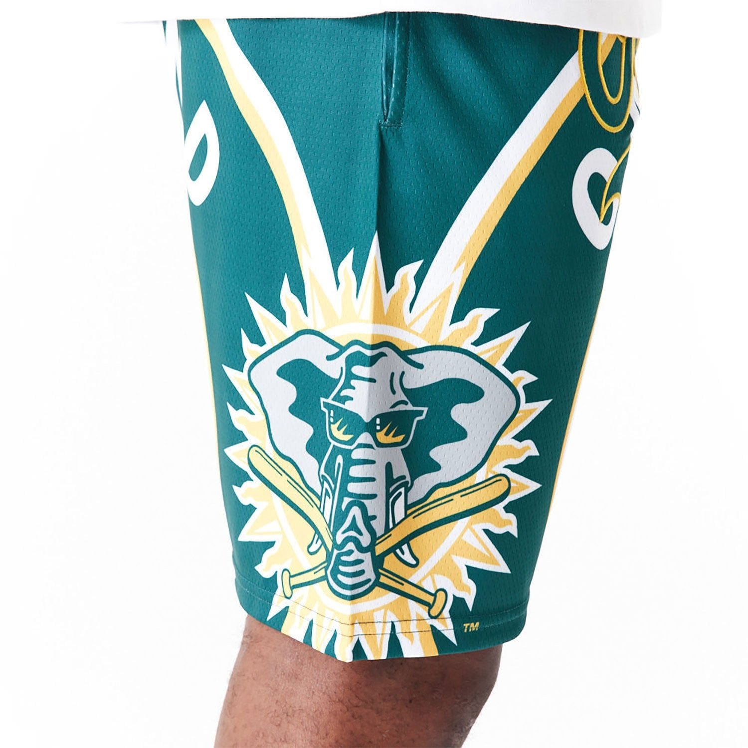 Oakland Athletics MLB Large Logo Short grün - STADIUMDREAMS