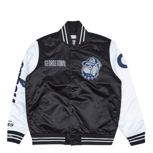 Georgetown Hoyas NCAA Team Origins Varsity Satin Jacke schwarz - STADIUMDREAMS