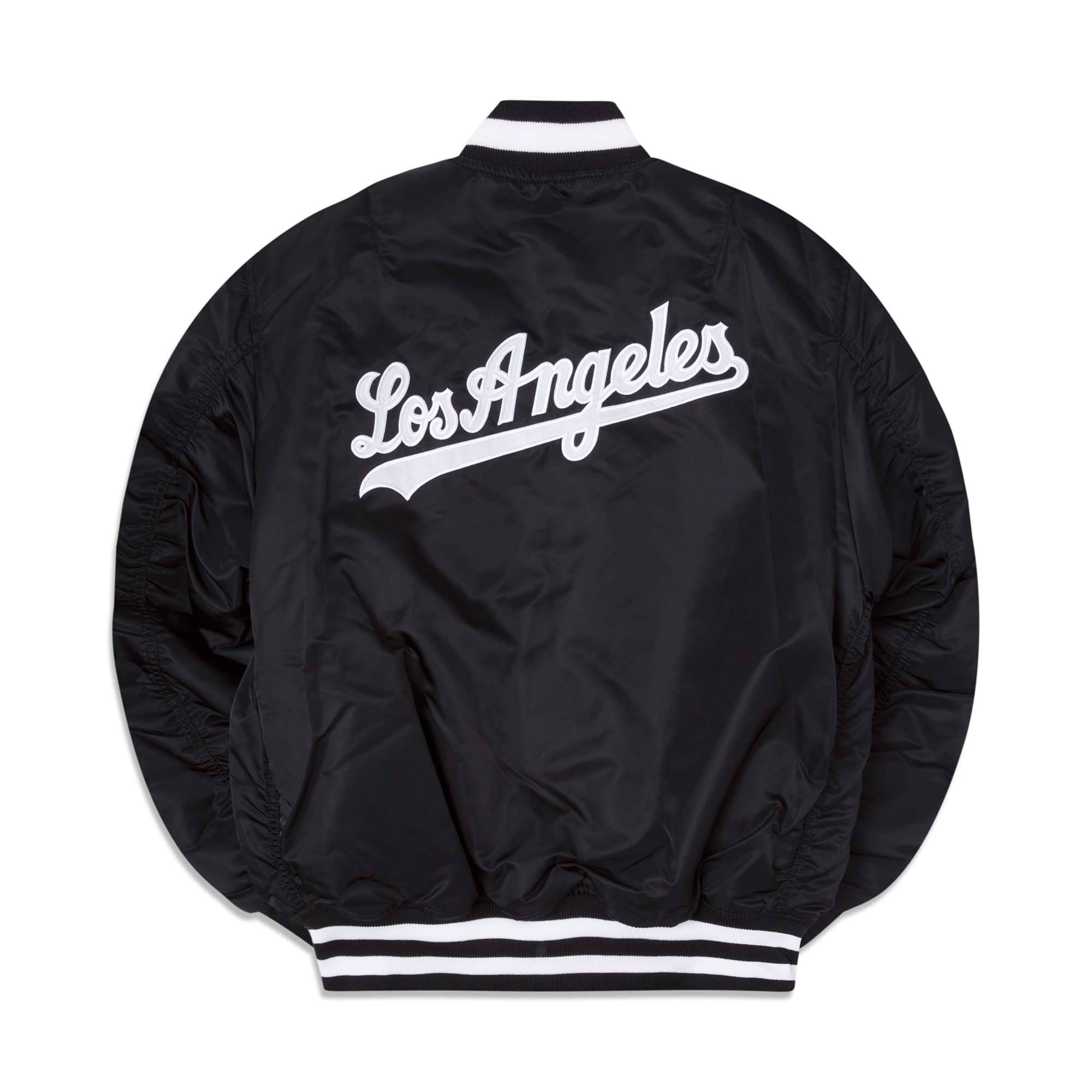 Los Angeles Dodgers MLB New Era + Alpha Industries MA-1 Bomberjacke schwarz - STADIUMDREAMS