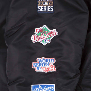 Los Angeles Dodgers MLB New Era + Alpha Industries MA-1 Bomberjacke schwarz - STADIUMDREAMS