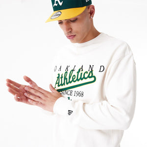 Oakland Athletics MLB Lifestyle Crewneck Pullover weiss - STADIUMDREAMS