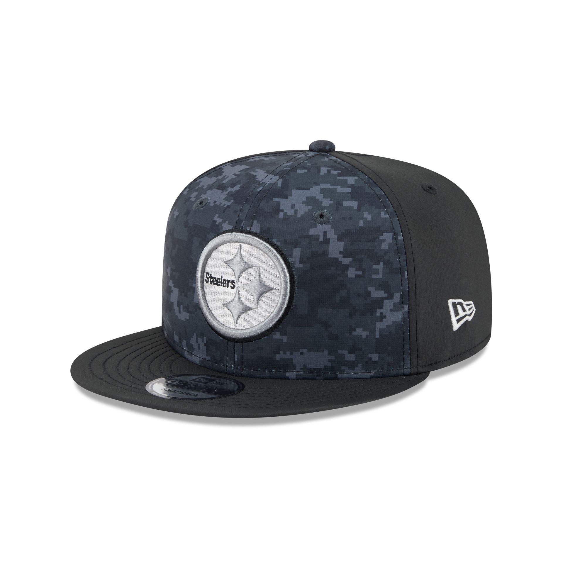 Pittsburgh Steelers New Era 2026 NFL Salute to Service 9FIFTY Snapback Cap Camouflage Schwarz