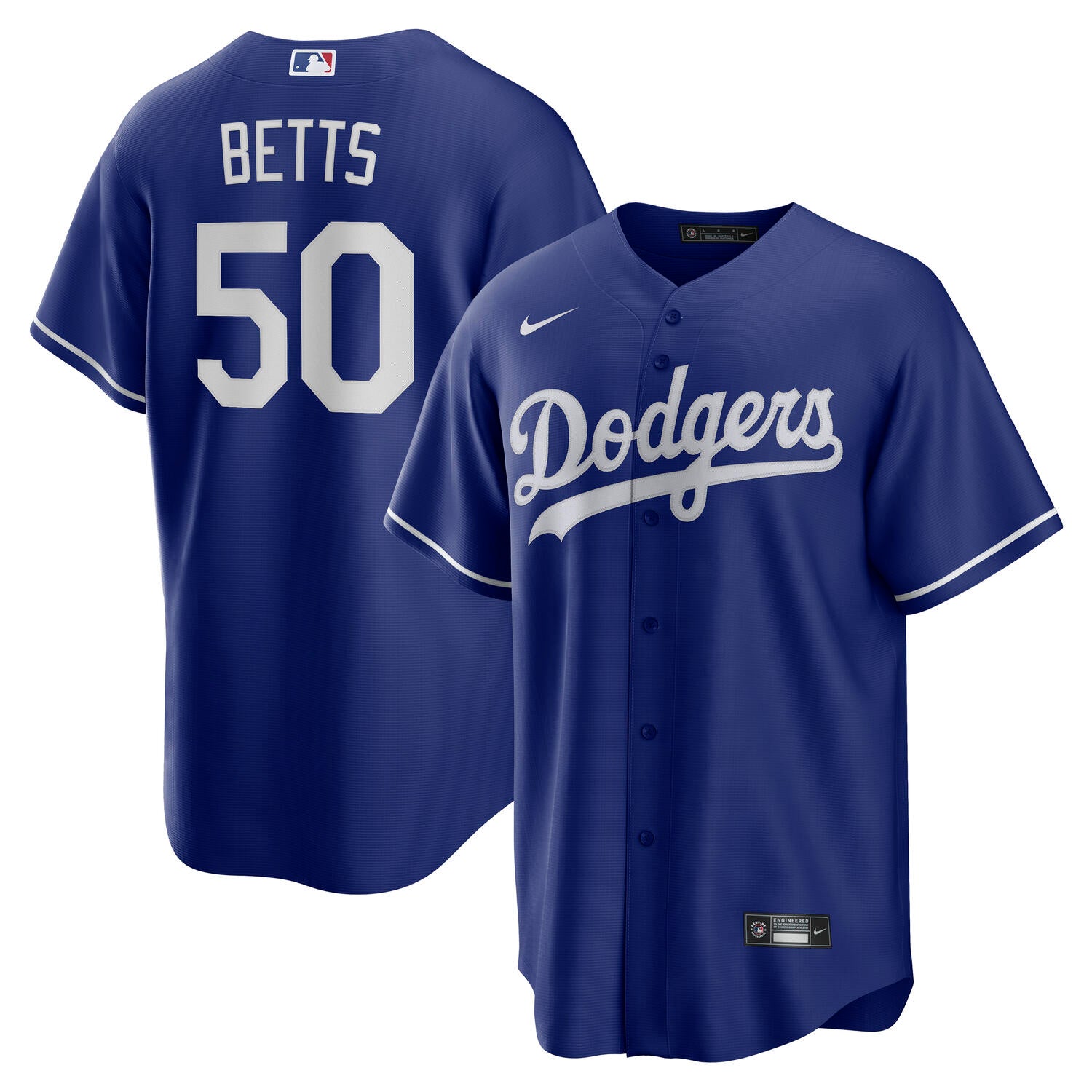 Mookie Betts #50 Los Angeles Dodgers Nike MLB Trikot Blau