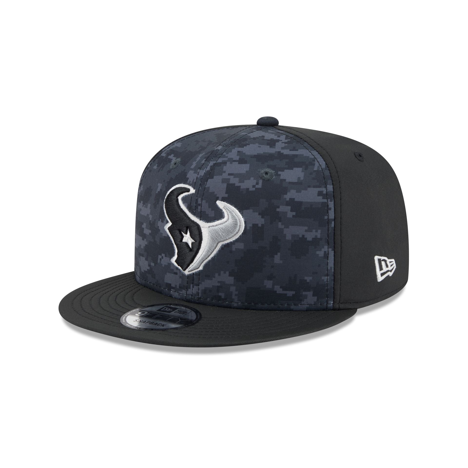 Houston Texans New Era 2026 NFL Salute to Service 9FIFTY Snapback Cap Camouflage Schwarz