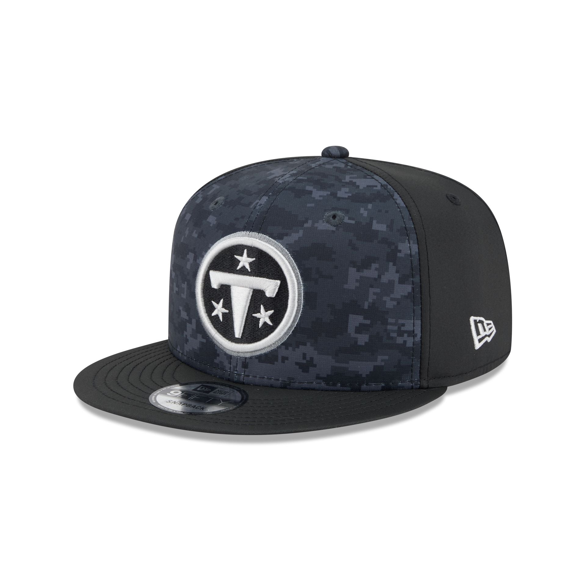 Tennessee Titans New Era 2026 NFL Salute to Service 9FIFTY Snapback Cap Camouflage Schwarz