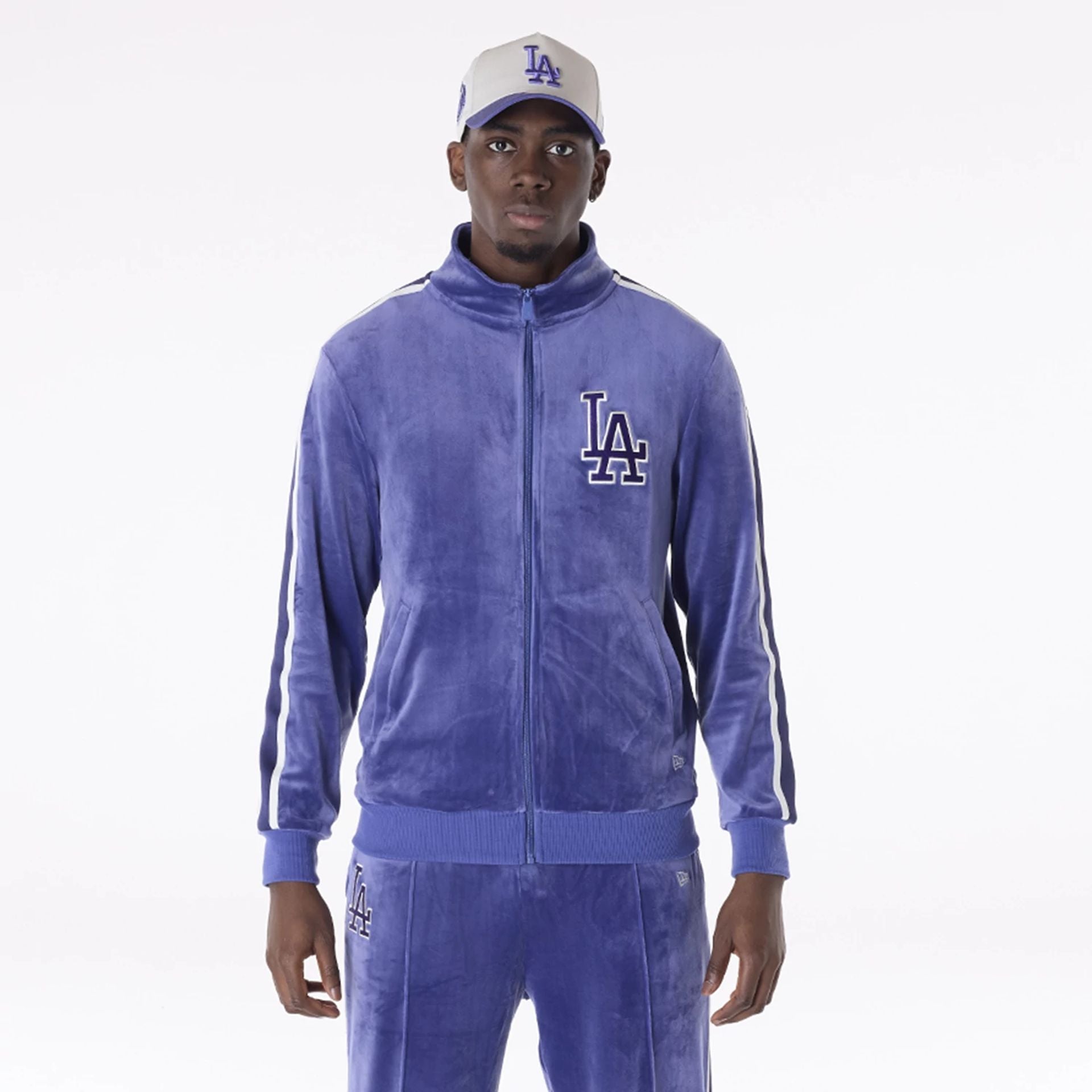 Los Angeles Dodgers New Era Velour MLB Jogginghose Lila