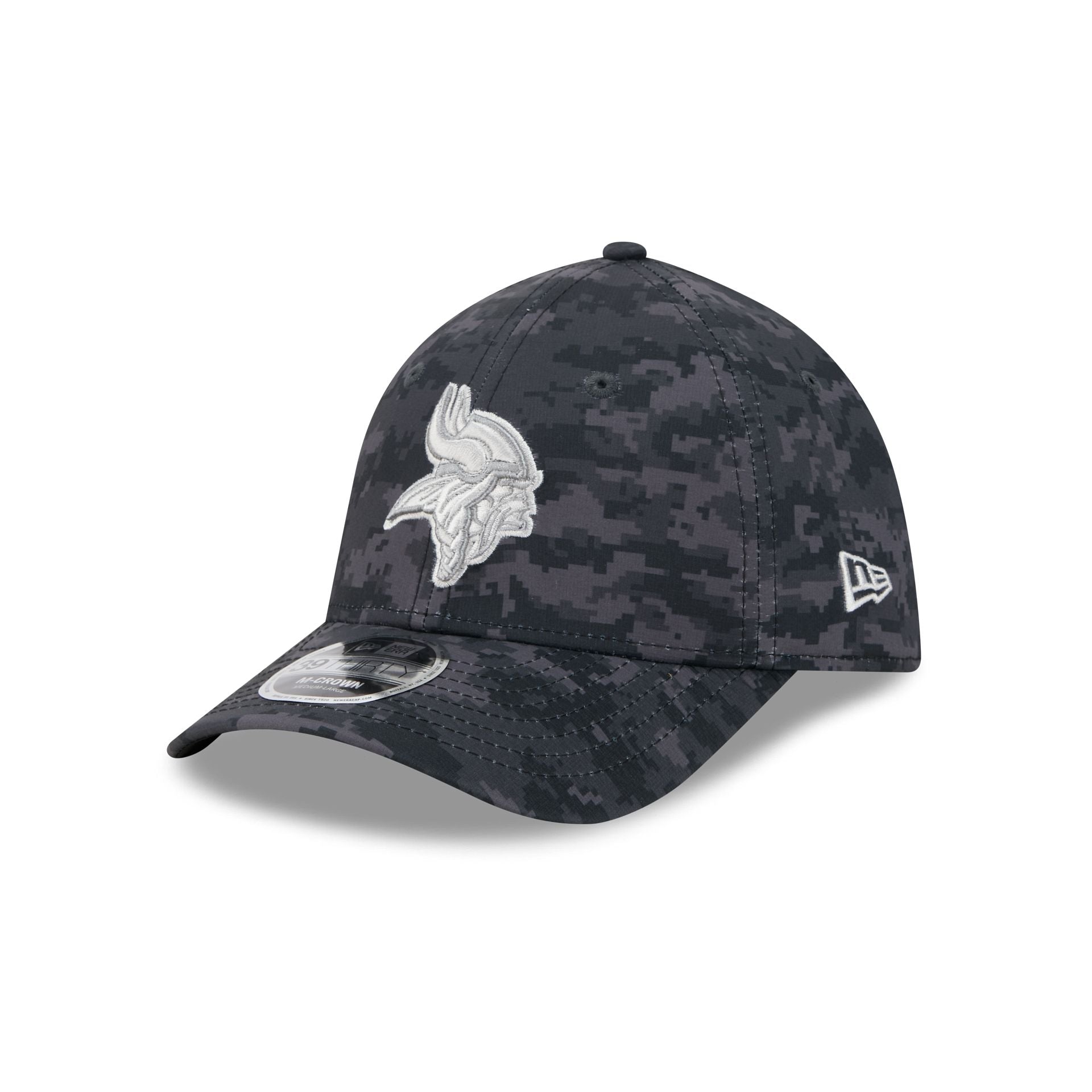 Minnesota Vikings New Era 2026 NFL Salute to Service 39THIRTY Flex Fit Cap Camouflage Schwarz