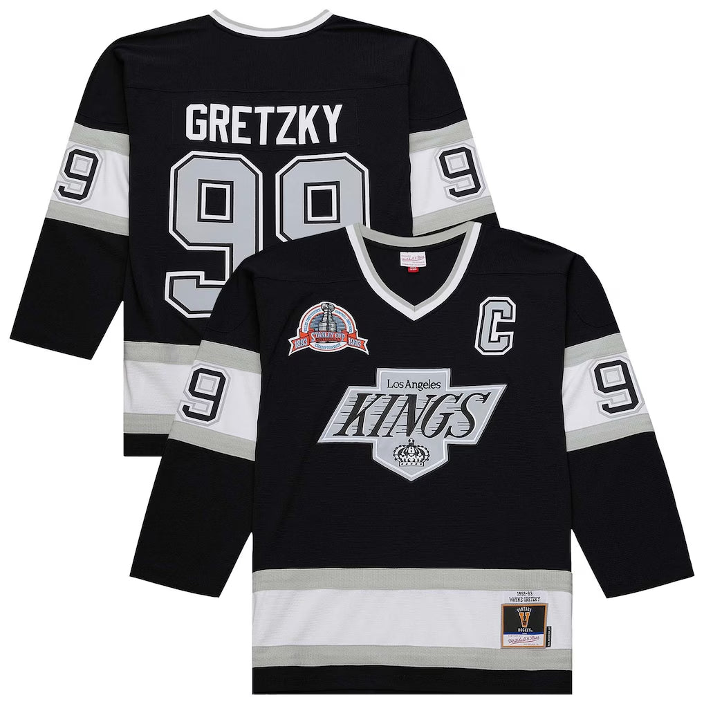 Wayne Gretzky #99 Los Angeles Kings Mitchell & Ness 1992-93 Premium Power Play NHL Jersey Black