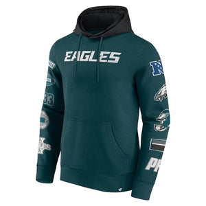 Philadelphia Eagles Patched Out Fleece Hoodie NFL Fanatics Grün - STADIUMDREAMS