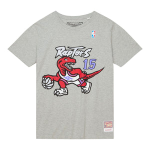 Vince Carter #15 Toronto Raptors Mitchell & Ness NBA Name & Number T-Shirt Grau - STADIUMDREAMS